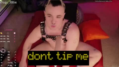 Gage Allin AKA Alpha Pussy online show from December 3, 1:33 am