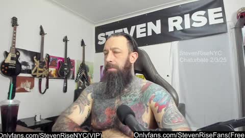 Snapshot of stevenrisenyc chatting on February 3, 1:08 pm StevenRiseNYC online show from February 3, 1:08 pm