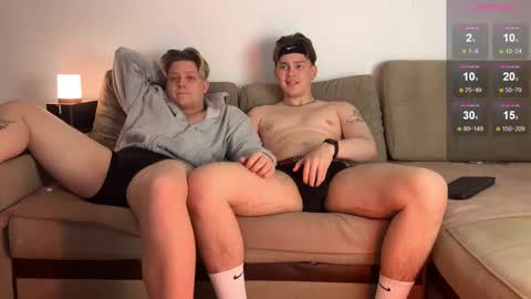 Noah blonde and Josh dark hair Nike guy online show from October 28, 6:10 pm